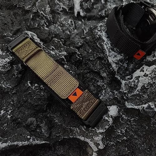 Abanen Rugged Nylon Quick Fit 22mm Watch Bands for Garmin Fenix 8 47mm / Fenix 7/6/5 / epix Pro 47mm | Adjustable Ballistic Nylon Strap thumbnail 6