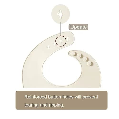 PandaEar Silicone Baby Bibs 3-Pack (25.6cm H x 11.4cm L x 8.5cm W) | Waterproof, Soft, Unisex, 10-72 Months thumbnail 6