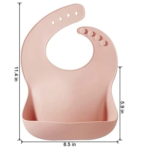 PandaEar Silicone Baby Bibs 3-Pack (25.6cm H x 11.4cm L x 8.5cm W) | Waterproof, Soft, Unisex, 10-72 Months thumbnail 2