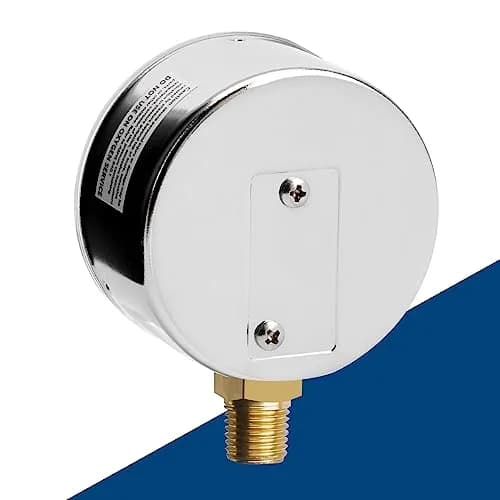 senctrl 0-30 inH2O Low Pressure Capsule Gauge, 2-1/2" Dial, 1/4" NPT Lower Mount, Zero Adjustment | Durable Chrome Steel thumbnail 7