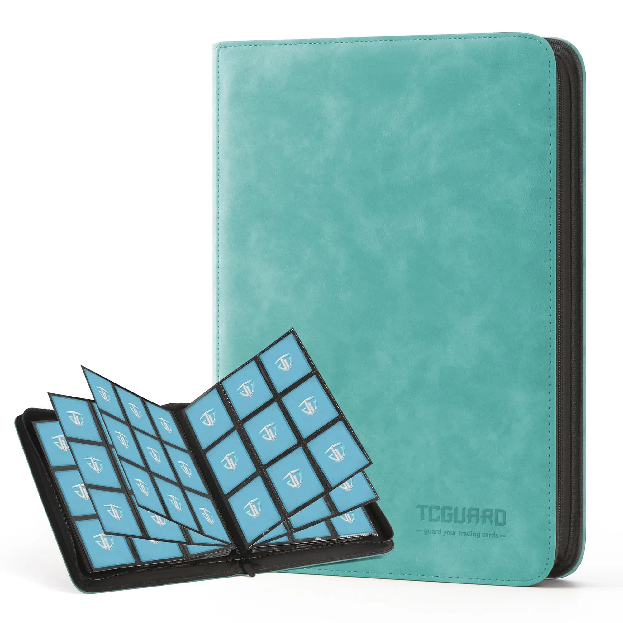 TCGUARD Trading Card Binder 9 Side Loading Pocket 540 Cards | Waterproof, Shockproof, Portable — Green 9