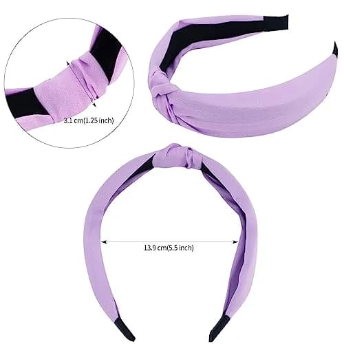 VELSCRUN Wide Boho Knot Turban Headbands 3cm (1.2 inches) | Pack of 5 Assorted Colors thumbnail 8