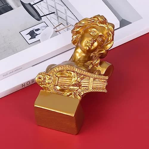 LCCCK Gold Aphrodite Statue Sculpture 15.24cm (6") | Greek Mythology Bust for Room Decor thumbnail 4