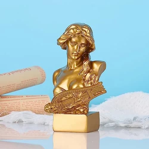 LCCCK Gold Aphrodite Statue Sculpture 15.24cm (6") | Greek Mythology Bust for Room Decor thumbnail 5