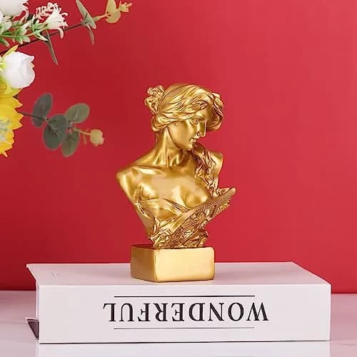 LCCCK Gold Aphrodite Statue Sculpture 15.24cm (6") | Greek Mythology Bust for Room Decor thumbnail 3