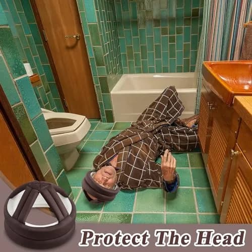 Woanger Anti Fall Elder Head Safety Helmet Coffee 2-Pack | Adjustable Fall Prevention for Seniors thumbnail 5