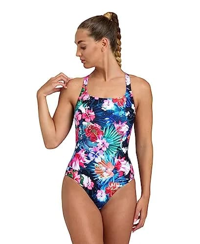 ARENA Feel Women's Flower Control Pro Back Swimsuit US Size 30 | Chlorine & UV Resistant thumbnail 1