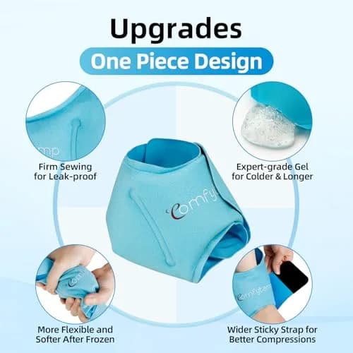 Comfytemp Ankle Ice Pack Wrap for Plantar Fasciitis, Foot Pain Relief, 2pcs | Targeted Cold Therapy for Sprains & Arthritis thumbnail 7