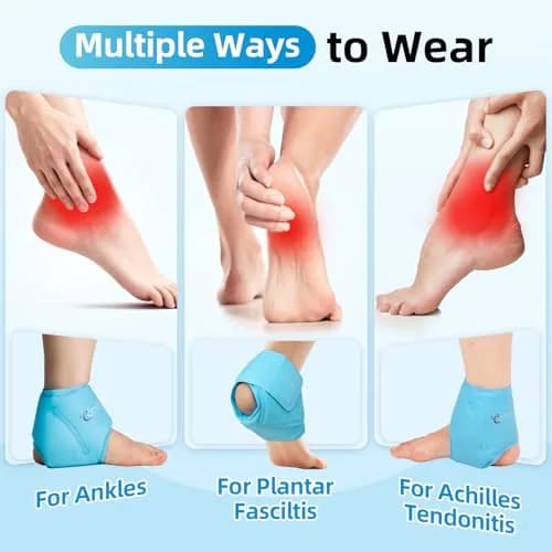 Comfytemp Ankle Ice Pack Wrap for Plantar Fasciitis, Foot Pain Relief, 2pcs | Targeted Cold Therapy for Sprains & Arthritis thumbnail 3