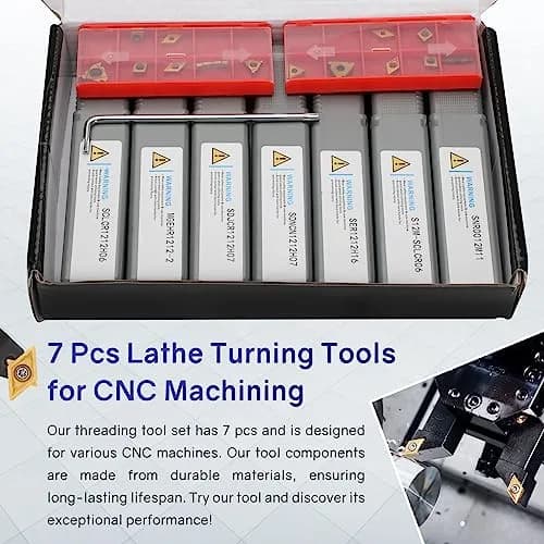 Joogto Indexable Lathe Turning Tool 21Pcs Kit 1/2'' 12mm Shank | Precision Metalworking Set for Professionals thumbnail 6