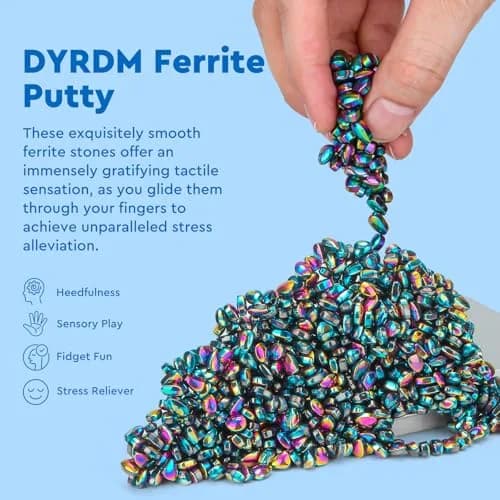 DYRDM Ferrite Putty 500+ Colorful Desk Accessory for Adults | Stress Relief & Focus thumbnail 2