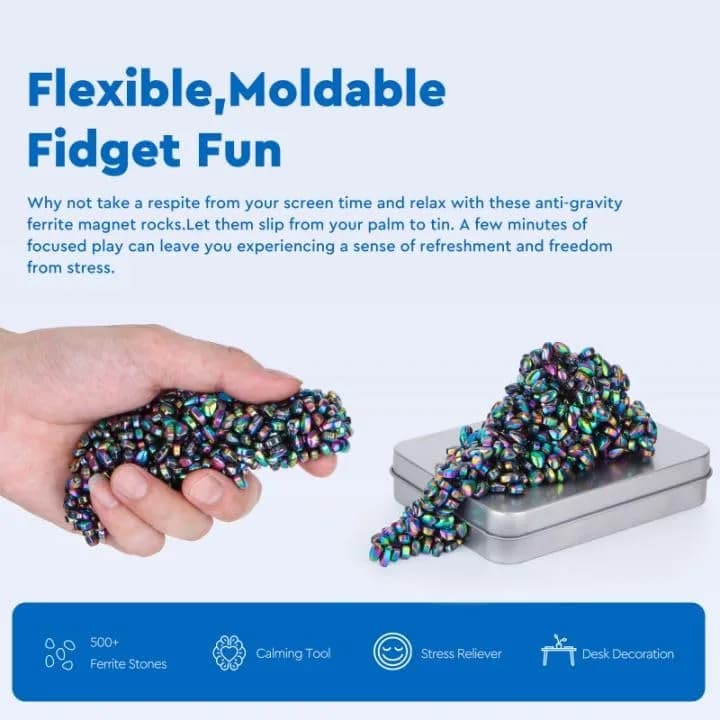 DYRDM Ferrite Putty 500+ Colorful Desk Accessory for Adults | Stress Relief & Focus thumbnail 4