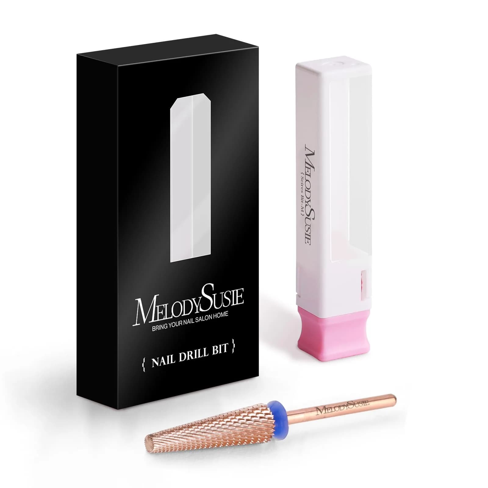 MelodySusie Super Long 5 in 1 Nail Drill Bits, Medium Grit, Rose Gold | Professional Carbide Tungsten for Manicure Pedicure - view 6