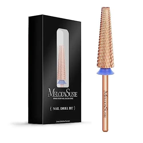 MelodySusie Super Long 5 in 1 Nail Drill Bits, Medium Grit, Rose Gold | Professional Carbide Tungsten for Manicure Pedicure thumbnail 1