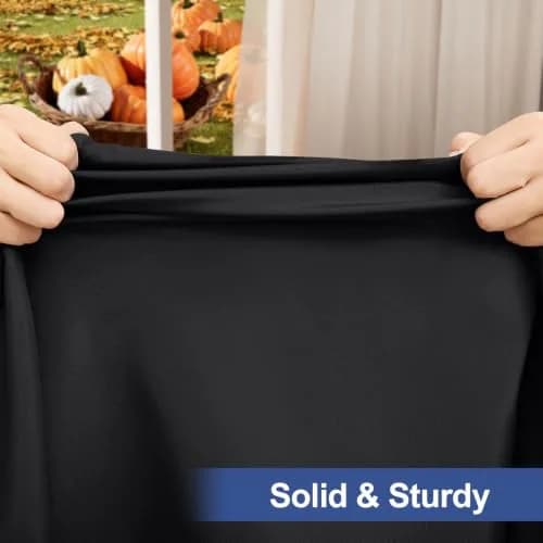 homing Rectangle Table Cloth Cover 6 Foot Black | Water-Resistant, Elastic Fit for 6ft Tables thumbnail 4
