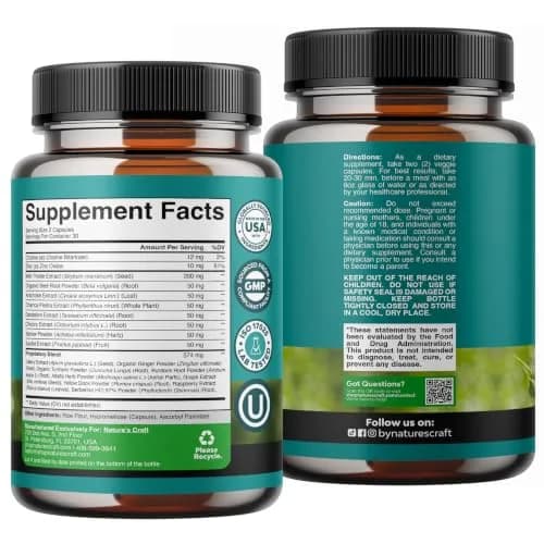 Natures Craft Liver Support Capsules with Milk Thistle & Choline | 2 Pack, 120 Capsules | Supports Liver & Detox thumbnail 7