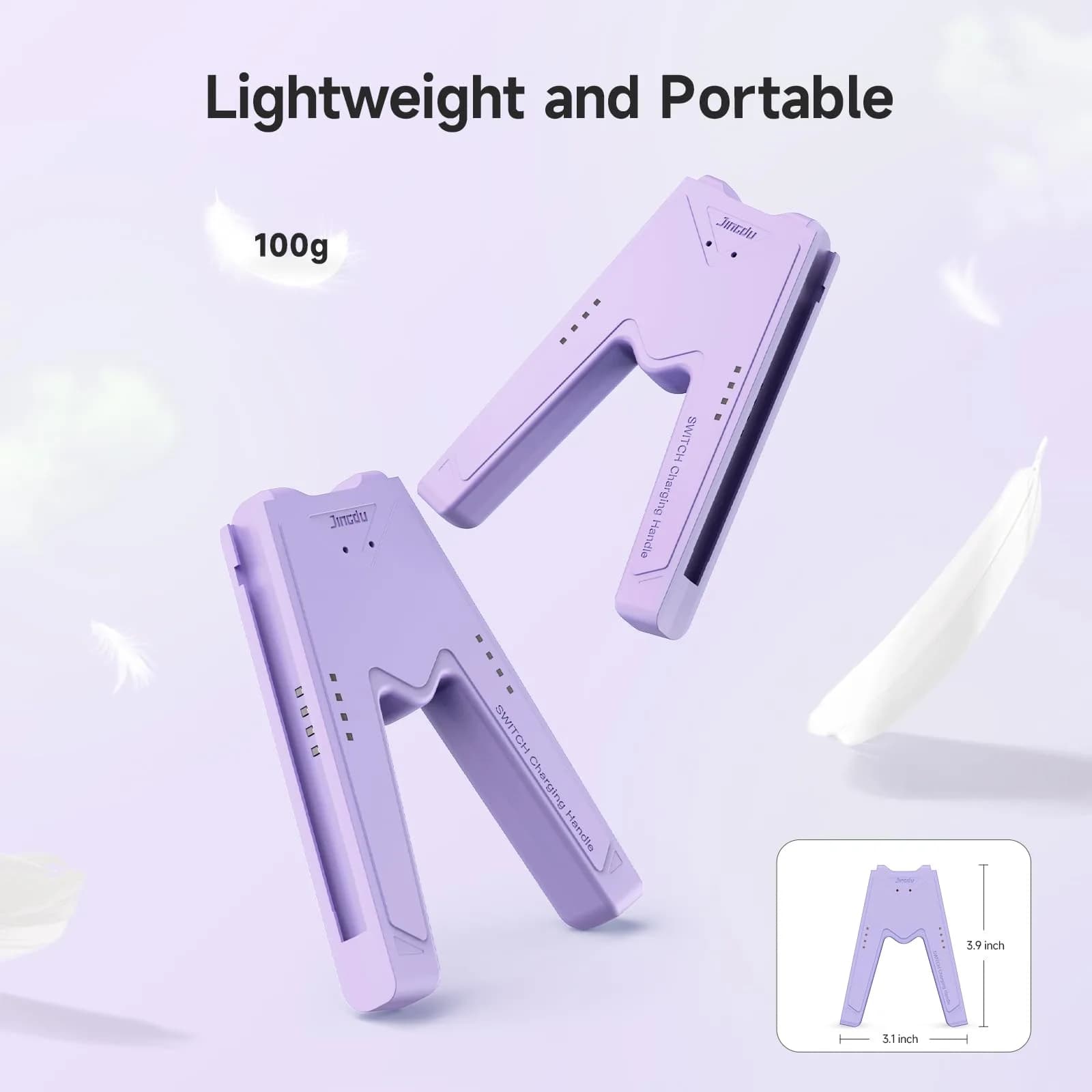 JINGDU Purple Joy-Con Charging Grip for Nintendo Switch & OLED | 45W Fast Charging - view 5