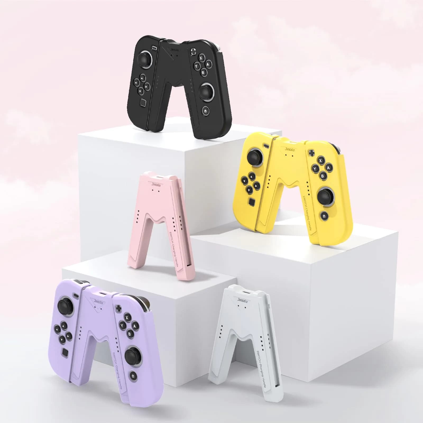 JINGDU Purple Joy-Con Charging Grip for Nintendo Switch & OLED | 45W Fast Charging - view 7