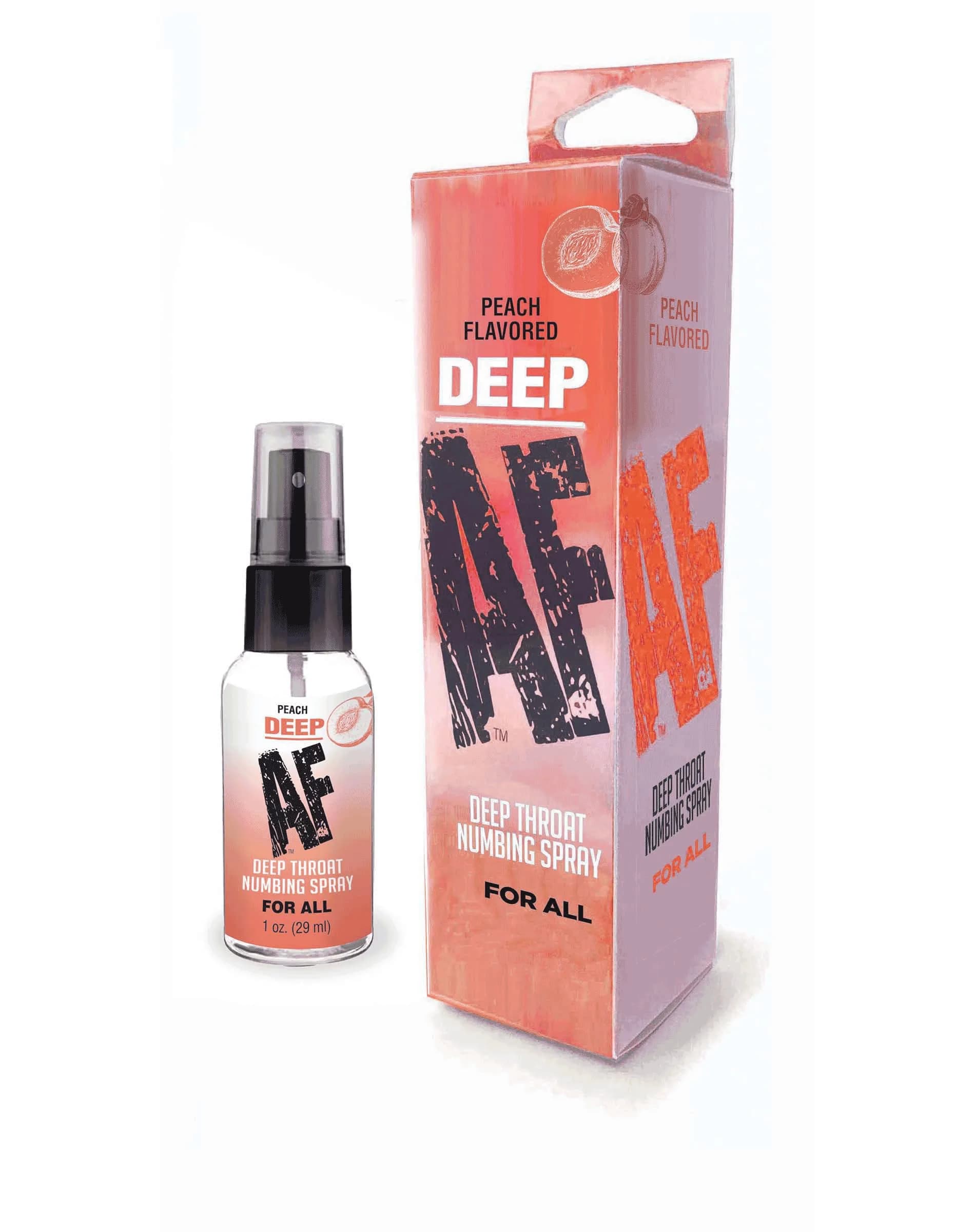 Naughty Kitty Kat Deep AF Deep Throat Spray (Peach) | Oral Desensitizer for Gag Reflex (110c) — Peach