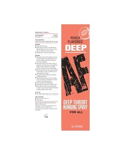 Naughty Kitty Kat Deep AF Deep Throat Spray (Peach) | Oral Desensitizer for Gag Reflex (110c) thumbnail 2