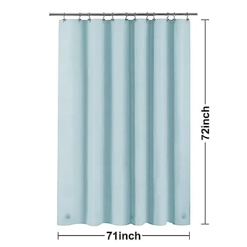 Barossa Design Shower Curtain Liner Light Blue | Waterproof, Durable & PVC-Free (72" x 72") thumbnail 7