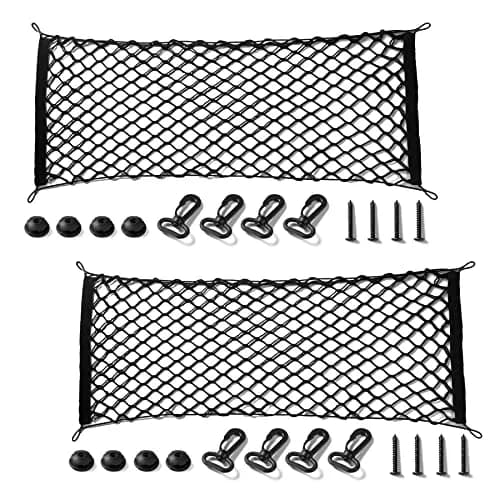Amiss Cargo Net 2 Pack 35.4x15.8 Inch | Stretchable, Adjustable Elastic Trunk Storage with Hooks thumbnail 1