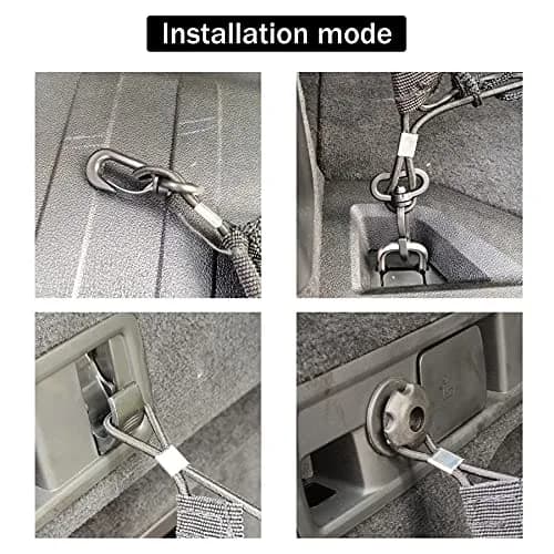 Amiss Cargo Net 2 Pack 35.4x15.8 Inch | Stretchable, Adjustable Elastic Trunk Storage with Hooks thumbnail 4