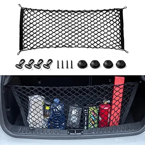 Amiss Cargo Net 2 Pack 35.4x15.8 Inch | Stretchable, Adjustable Elastic Trunk Storage with Hooks thumbnail 2