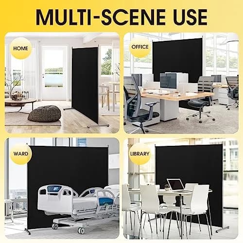 RANTILA Single Panel Room Divider 180cm (71'') | Freestanding Privacy Screen for Office, Bedroom, Living Room thumbnail 4