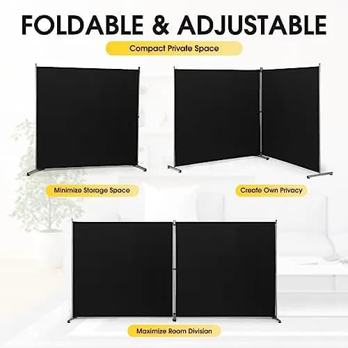 Rantila 2-Panel Room Divider 366cm (142" W x 71" H) | Freestanding Privacy Screen for Bedroom, Office, Study thumbnail 3
