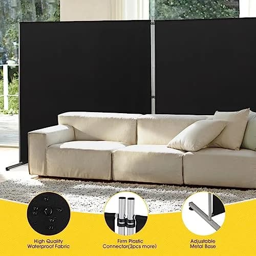 Rantila 2-Panel Room Divider 366cm (142" W x 71" H) | Freestanding Privacy Screen for Bedroom, Office, Study thumbnail 4