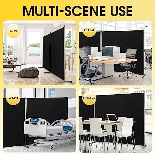 Rantila 2-Panel Room Divider 366cm (142" W x 71" H) | Freestanding Privacy Screen for Bedroom, Office, Study thumbnail 5