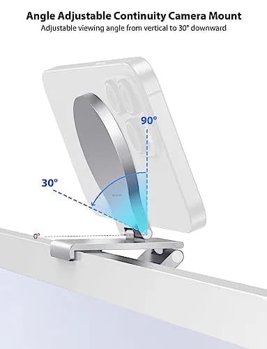 Stouchi Mag-Safe Continuity Camera Mount for Desktop Monitor & iMac | Silver (0.1 kg) thumbnail 5