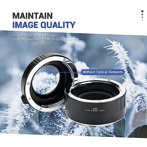 JJC Auto Focus Macro Extension Tube Set for Canon EF/EF-S Mount (12mm & 25mm) | Converts Lenses for Macro Photography thumbnail 5