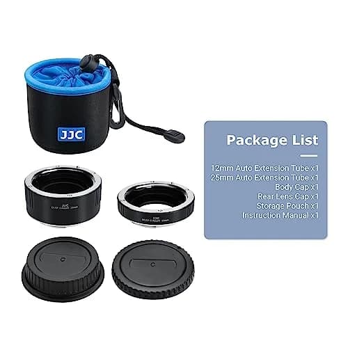 JJC Auto Focus Macro Extension Tube Set for Canon EF/EF-S Mount (12mm & 25mm) | Converts Lenses for Macro Photography thumbnail 6