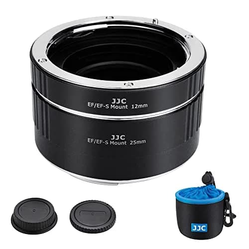 JJC Auto Focus Macro Extension Tube Set for Canon EF/EF-S Mount (12mm & 25mm) | Converts Lenses for Macro Photography thumbnail 1