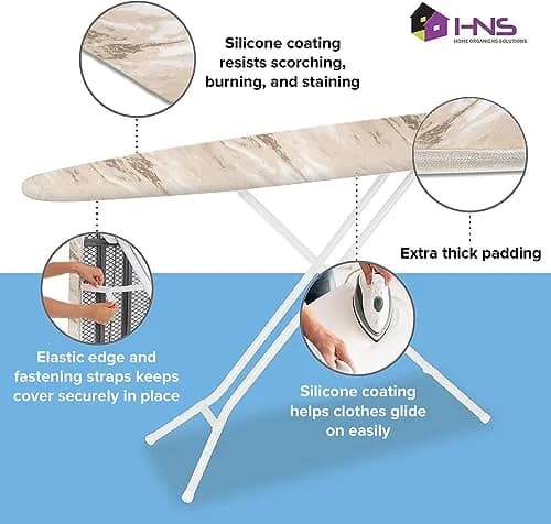 HOLDN’ STORAGE Ironing Board Cover 15 x 54 | Scorch-Resistant, Silicone Coated, Easy Fit, Durable Padding thumbnail 5