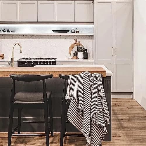 2xhome Elbow Countertop Height Bar Stool Wood Frame Dark PU Leather | Mid Century Modern Style thumbnail 4