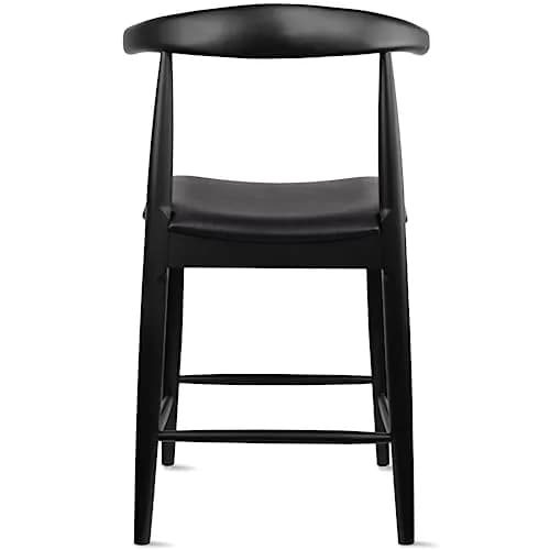 2xhome Elbow Countertop Height Bar Stool Wood Frame Dark PU Leather | Mid Century Modern Style thumbnail 7