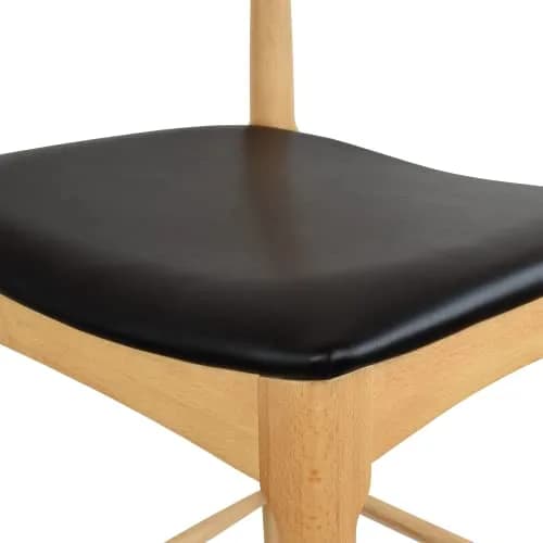 2xhome Elbow Countertop Height Bar Stool Wood Frame Light Natural | Mid-Century Modern Comfort thumbnail 8