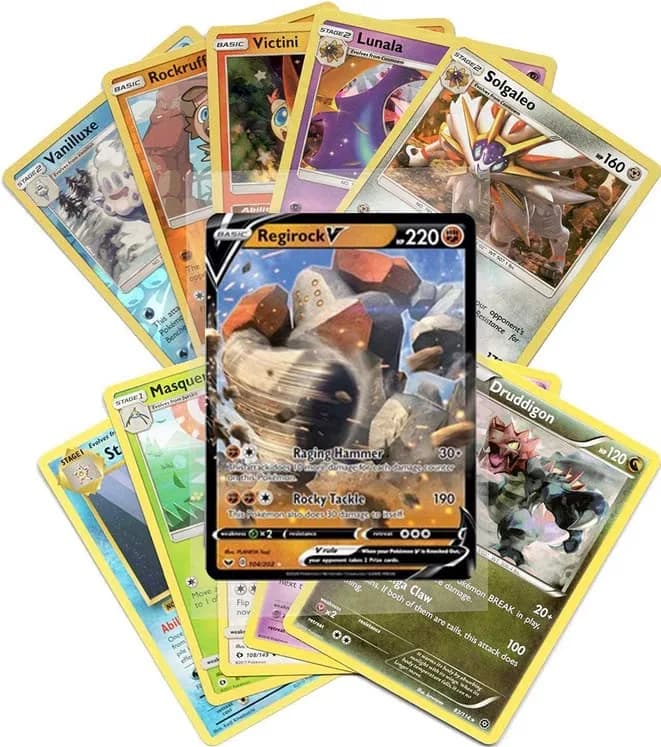Pokémon Cards - 50 Card Assorted Lot with Guaranteed V Pokémon | Collectible Strategy Card Game thumbnail 2