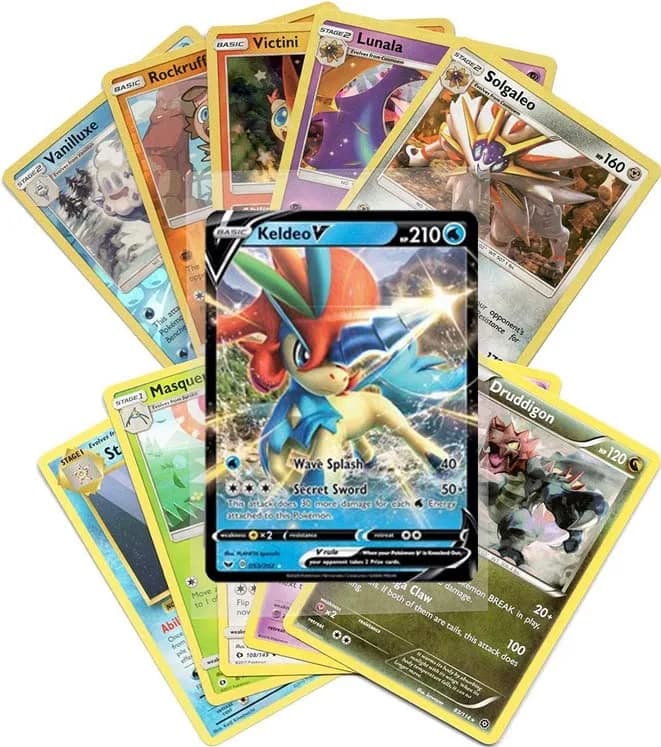 Pokémon Cards - 50 Card Assorted Lot with Guaranteed V Pokémon | Collectible Strategy Card Game thumbnail 4