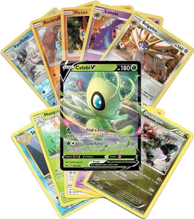 Pokémon Cards - 50 Card Assorted Lot with Guaranteed V Pokémon | Collectible Strategy Card Game thumbnail 8
