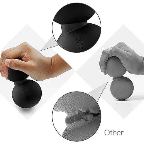 ANVICTOX Peanut Massage Ball,Double Lacrosse Ball for Neck Sore Muscles,Medium Density Myofascial Release Massager Ball for Deep-Tissue Massage Muscle Knots Yoga Therapy(Black) | Portable Deep Tissue Relief thumbnail 6