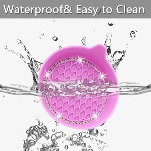 NBTEPEM Bling Car Cup Holder Coasters 4 pcs | Universal Silicone Crystal Rhinestone Automotive Interior Accessories for Women (Pink) thumbnail 5