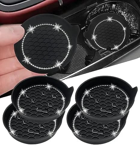 NBTEPEM Bling Car Cup Holder Coasters 7cm (2.75 inch) | 4-Piece Set for Universal Fit thumbnail 1