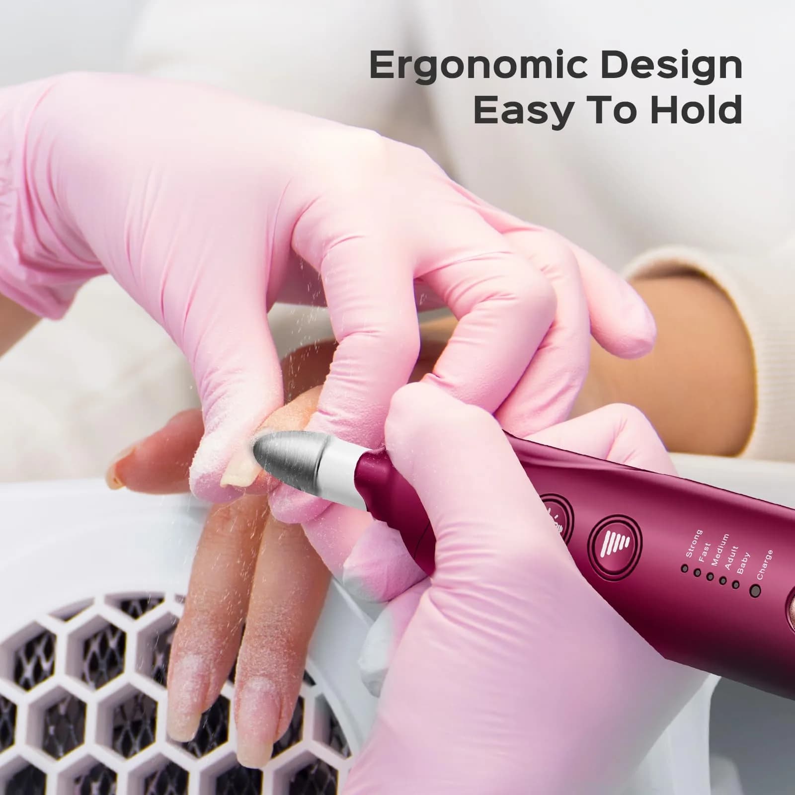 COSLUS C43 Professional Manicure Pedicure Kit with Upgrade Standard Grinder | 5000 RPM Cordless Electric Nail File for Home Use - view 5
