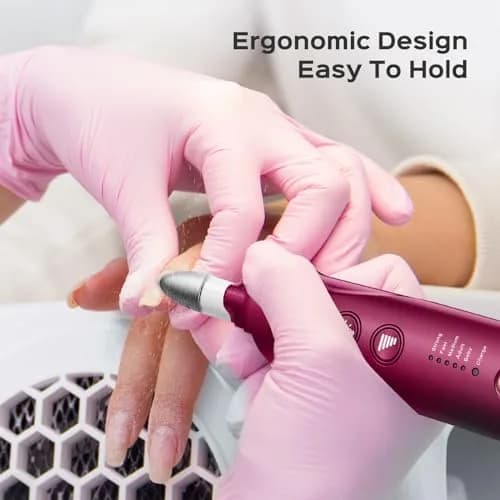COSLUS C43 Professional Manicure Pedicure Kit with Upgrade Standard Grinder | 5000 RPM Cordless Electric Nail File for Home Use thumbnail 5