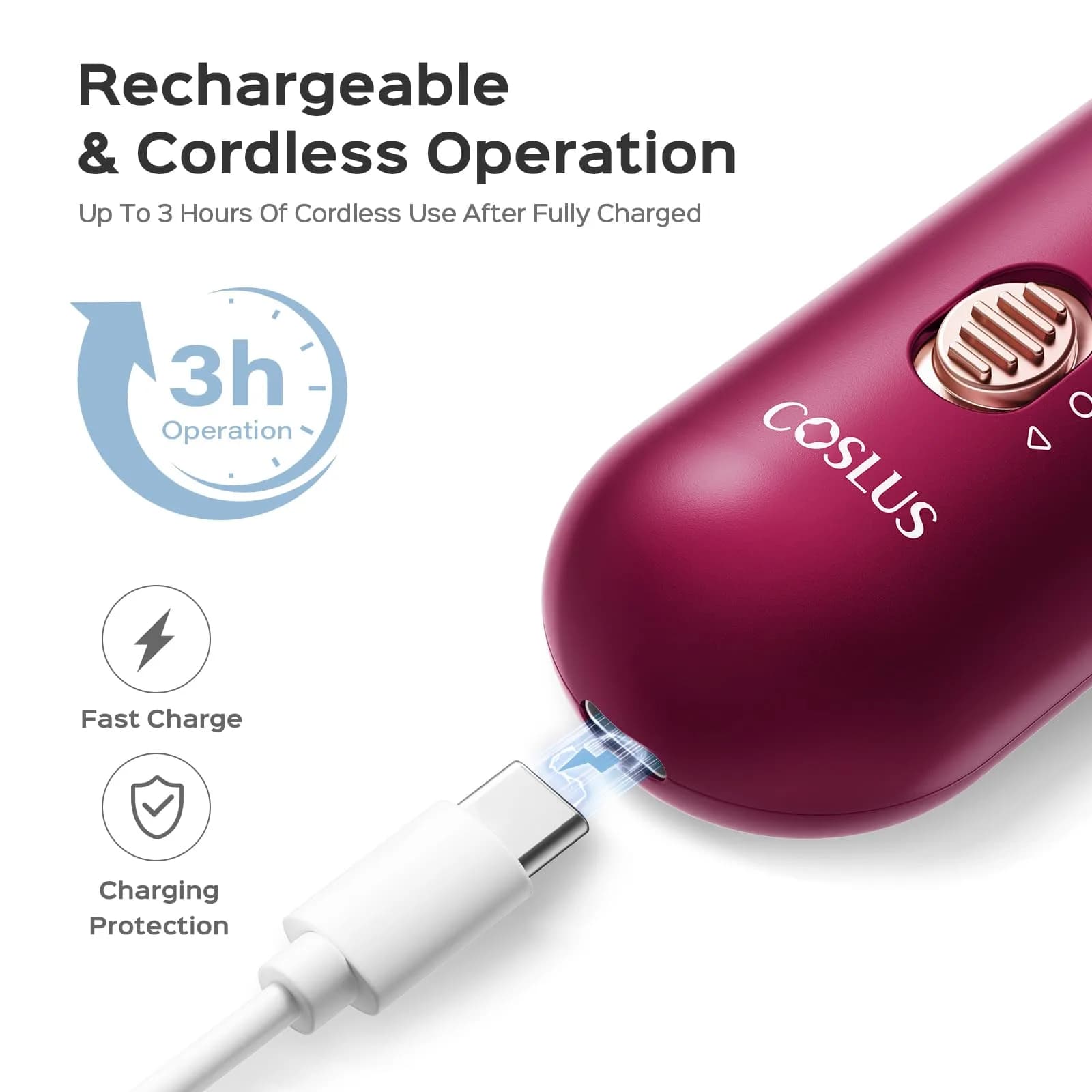 COSLUS C43 Red Professional Manicure Pedicure Kit with Standard Grinder Multi-Accessory Set - view 3