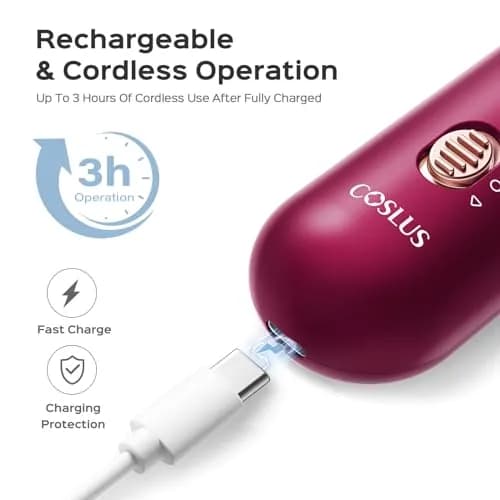 COSLUS C43 Professional Manicure Pedicure Kit with Upgrade Standard Grinder | 5000 RPM Cordless Electric Nail File for Home Use thumbnail 3